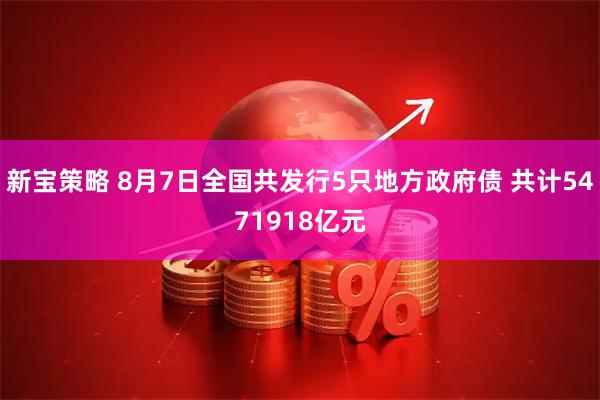 新宝策略 8月7日全国共发行5只地方政府债 共计5471918亿元